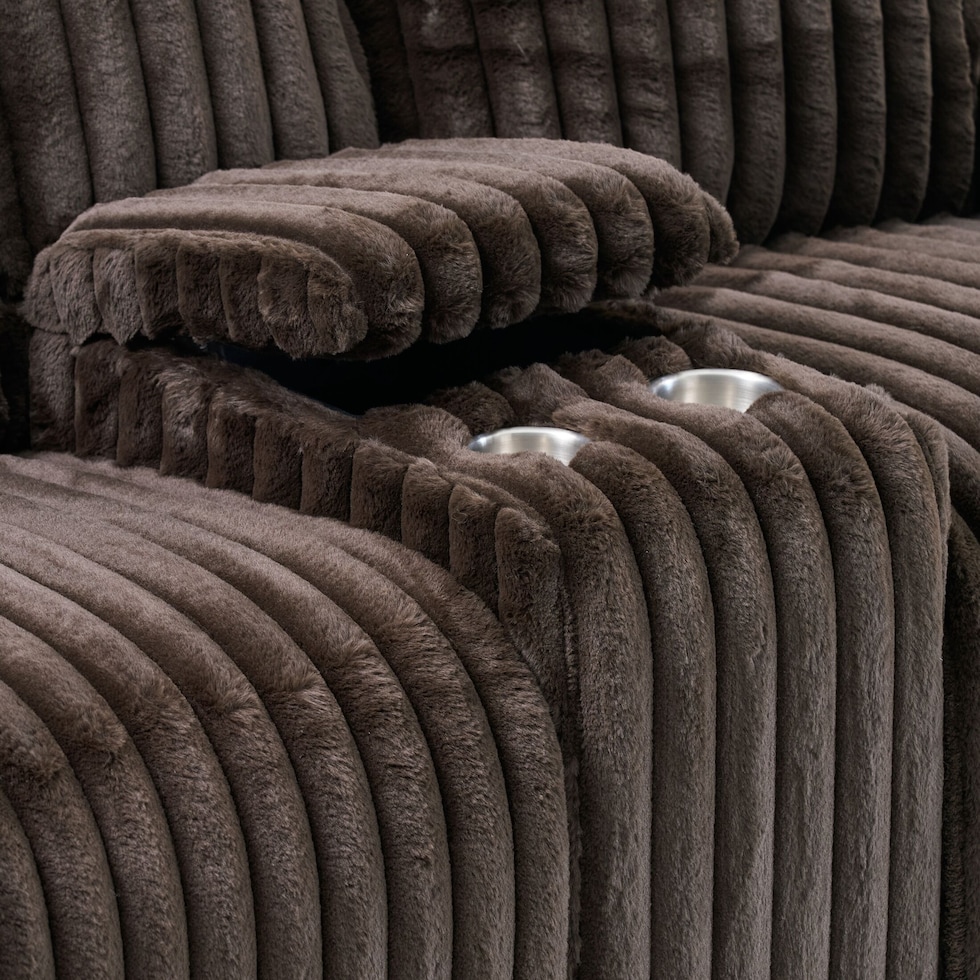 rafi dark brown loveseat   