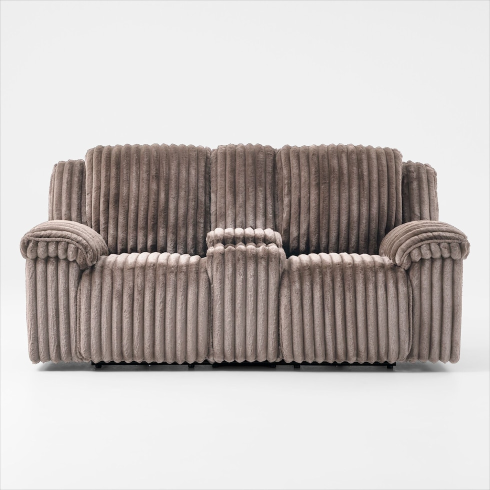 rafi light brown loveseat   