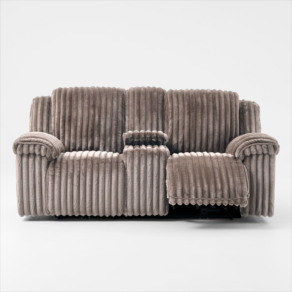 rafi light brown loveseat   