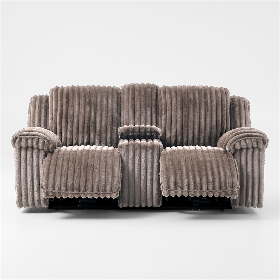 rafi light brown loveseat   