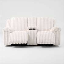 rafi white loveseat   