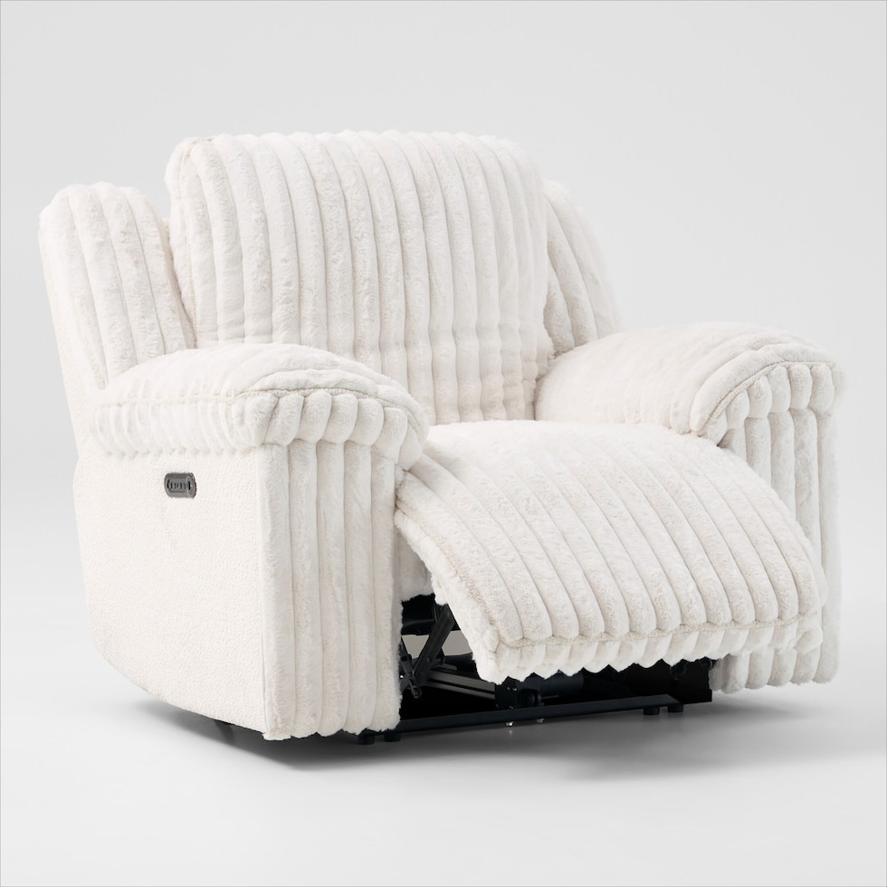 rafi white recliner   