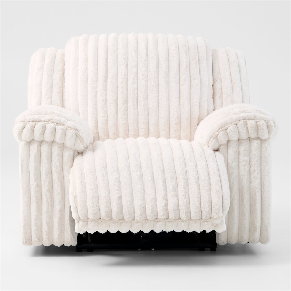 rafi white recliner   