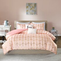 raina pink king bedding set   