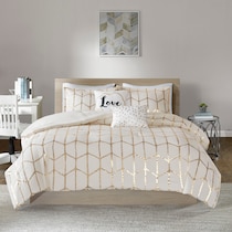 raina white full queen bedding set   