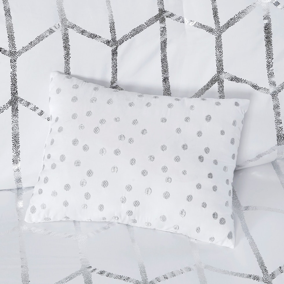 raina white full queen bedding set   