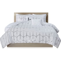 raina white twin bedding set   