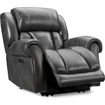 rainier gray power recliner   