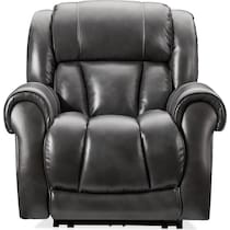 rainier gray power recliner   
