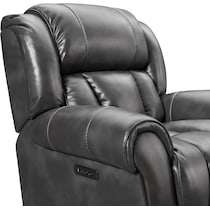 rainier gray power recliner   
