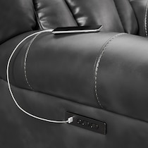rainier gray power recliner   