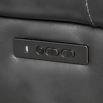 rainier gray power recliner   