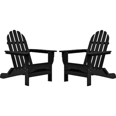 Raleigh Set of 2 Outdoor Folding Adirondack Chairs