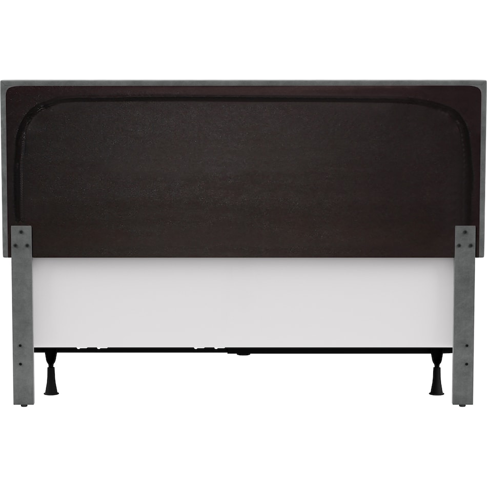ralph gray queen upholstered headboard   