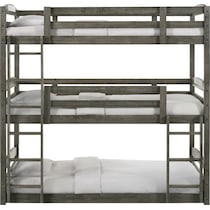 ralphie gray twin triple bunk bed   