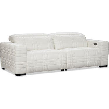 Ralston Dual-Power Reclining Sofa and Recliner Set - White