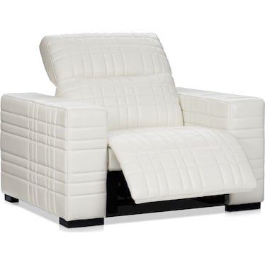 Ralston Dual-Power Recliner - White