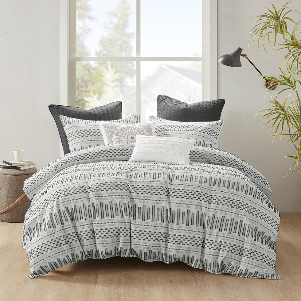 ramona gray king california king bedding set   