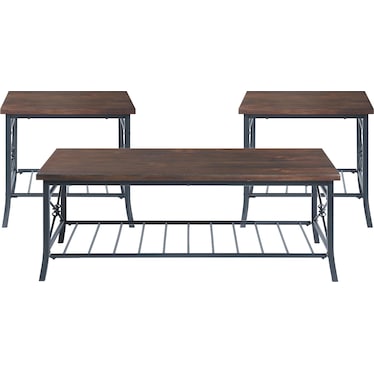Randozer 3-Piece Table Set with Coffee Table and 2 End Tables