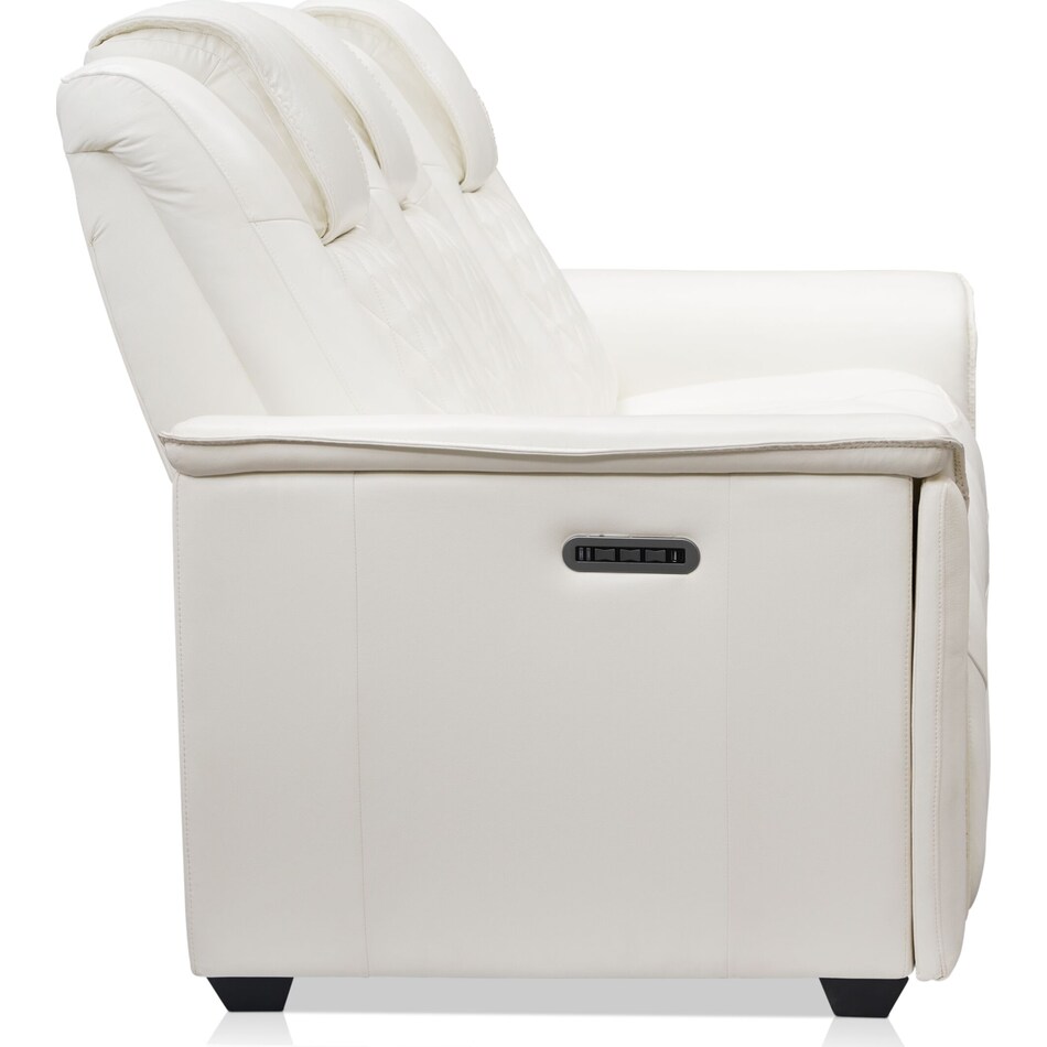 randy white power reclining sofa   