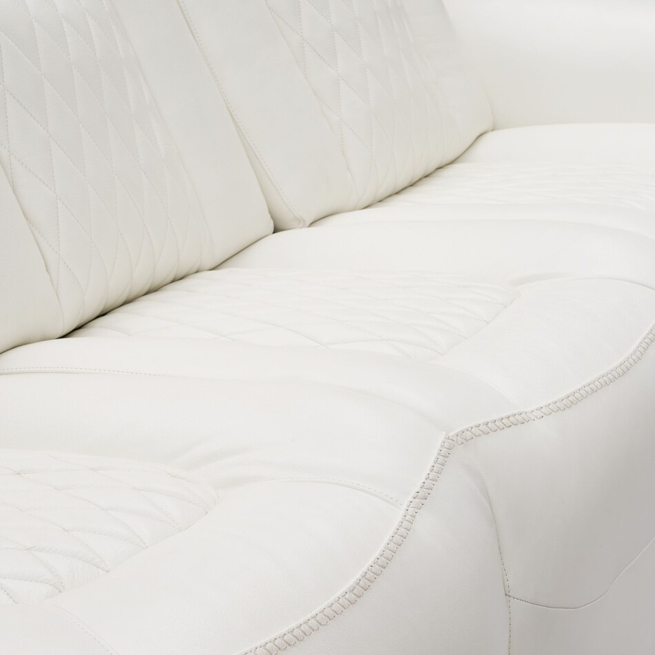 randy white power reclining sofa   
