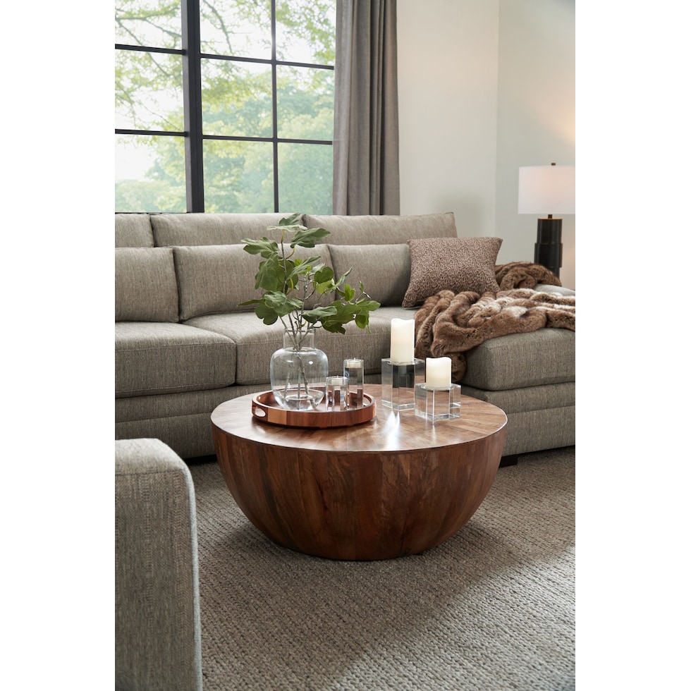 ravi dark brown coffee table   