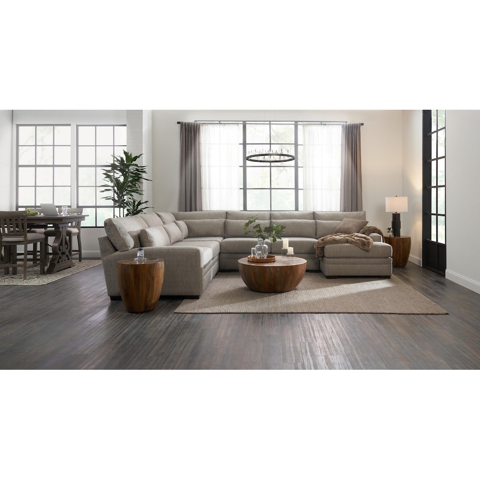 ravi dark brown end table   