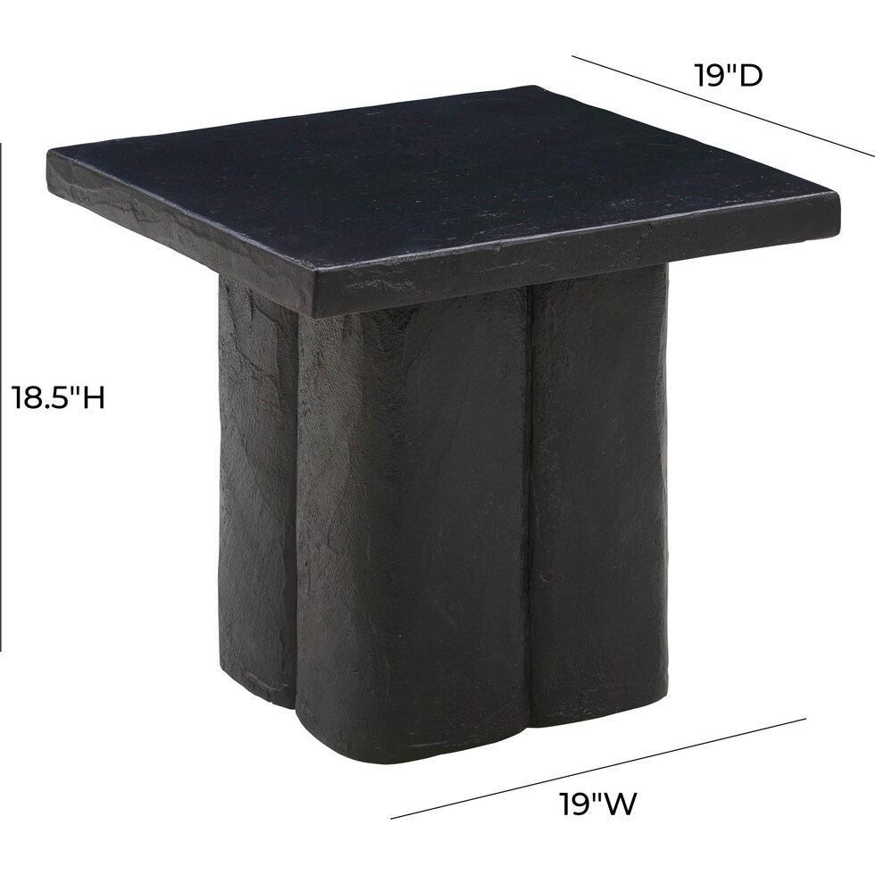 ravine black side table   