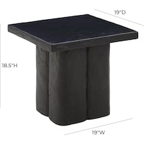 ravine black side table   