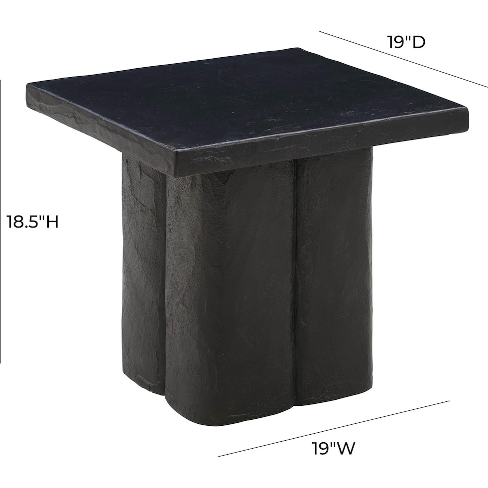 ravine black side table   
