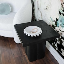 ravine black side table   