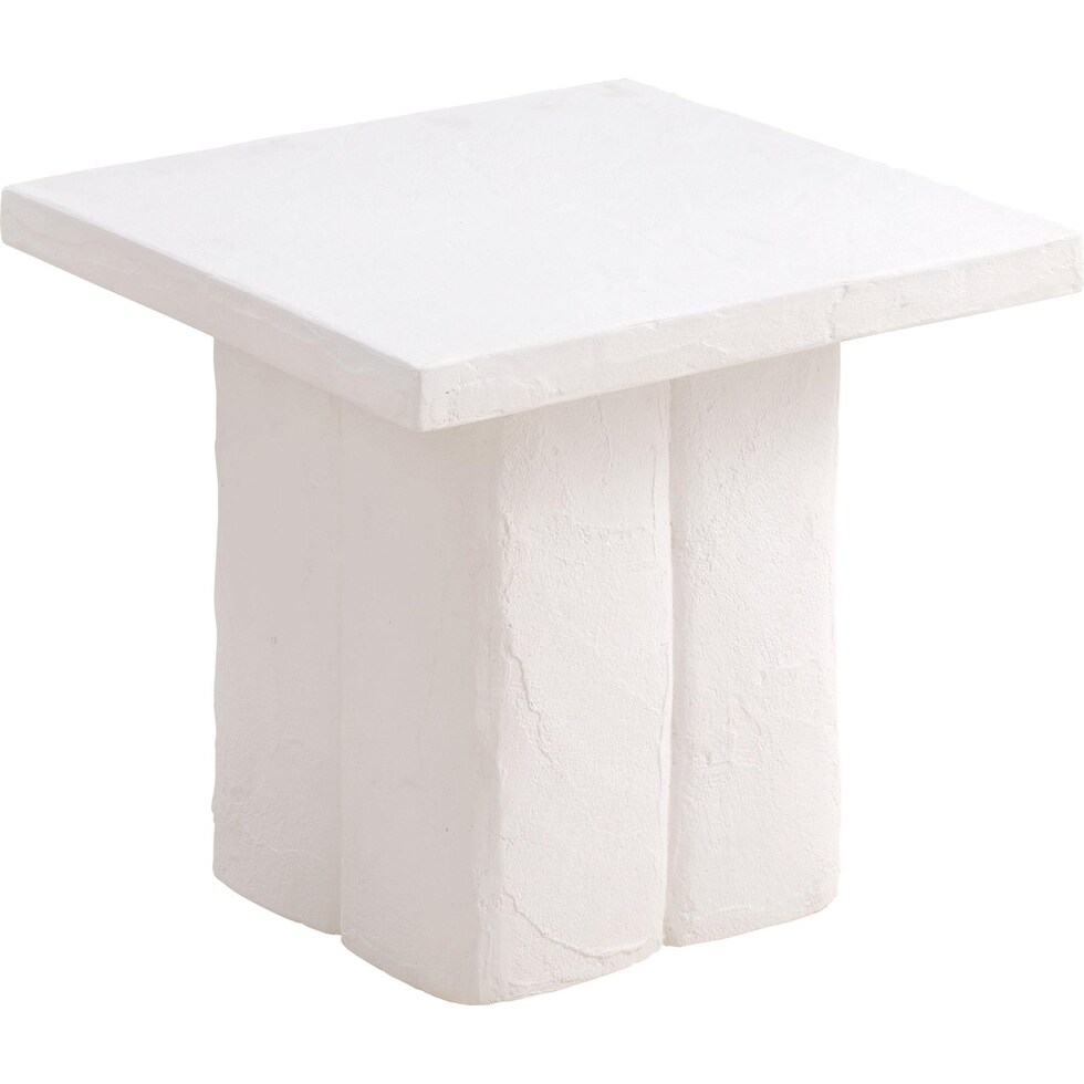 ravine white side table   