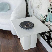 ravine white side table   