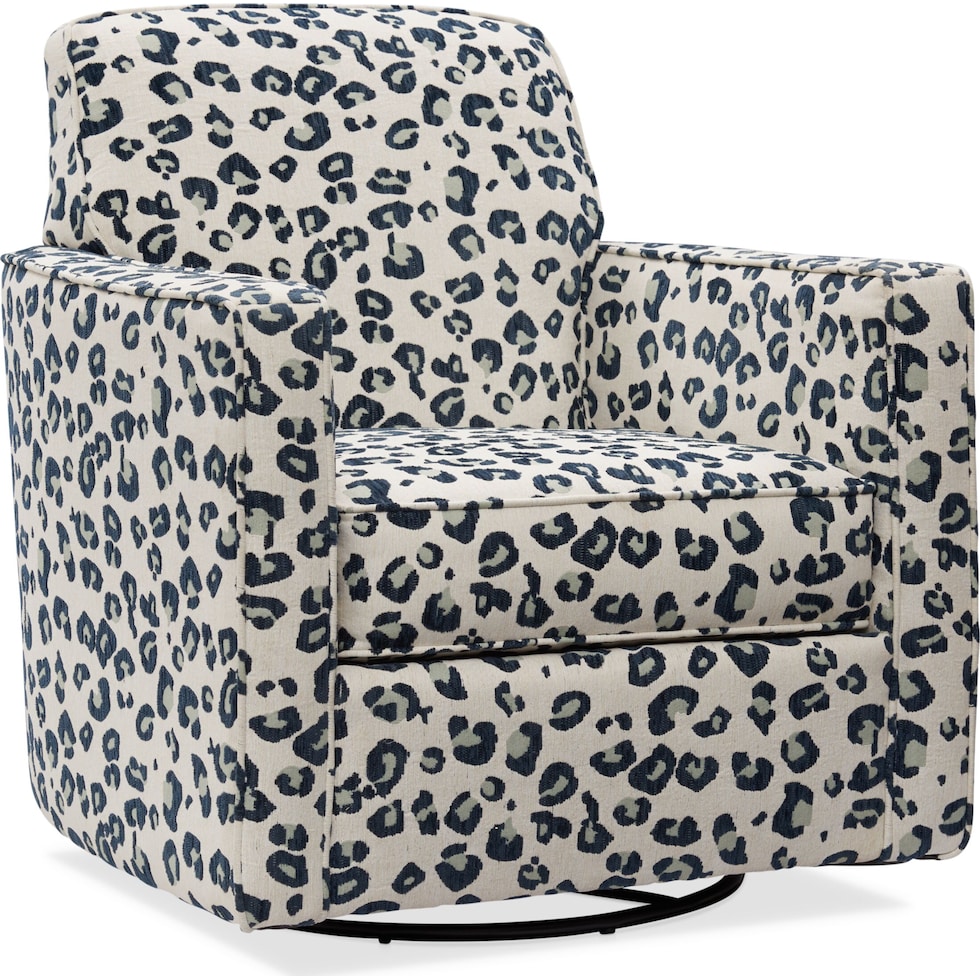 reagan blue swivel chair   