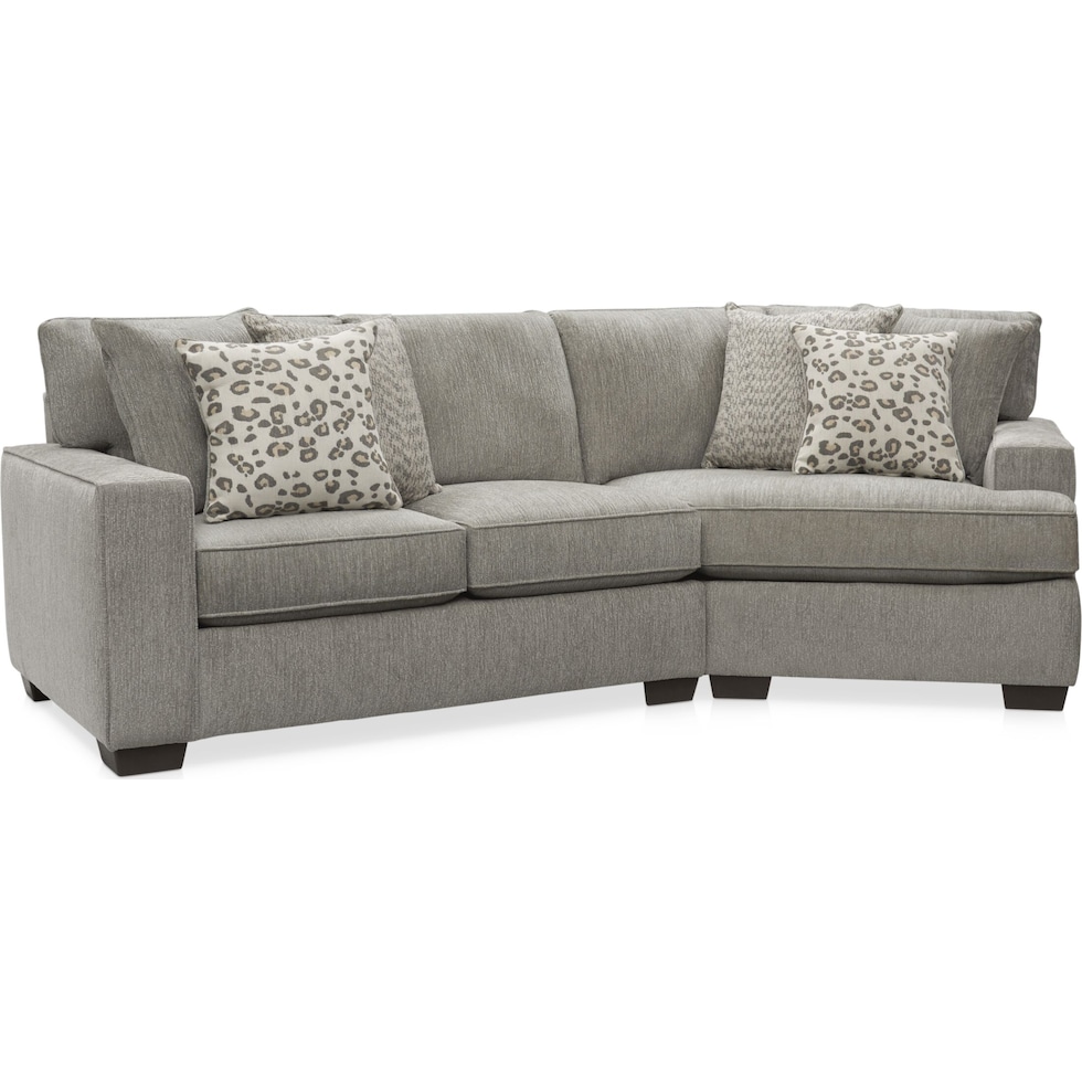 reagan gray  pc sectional   