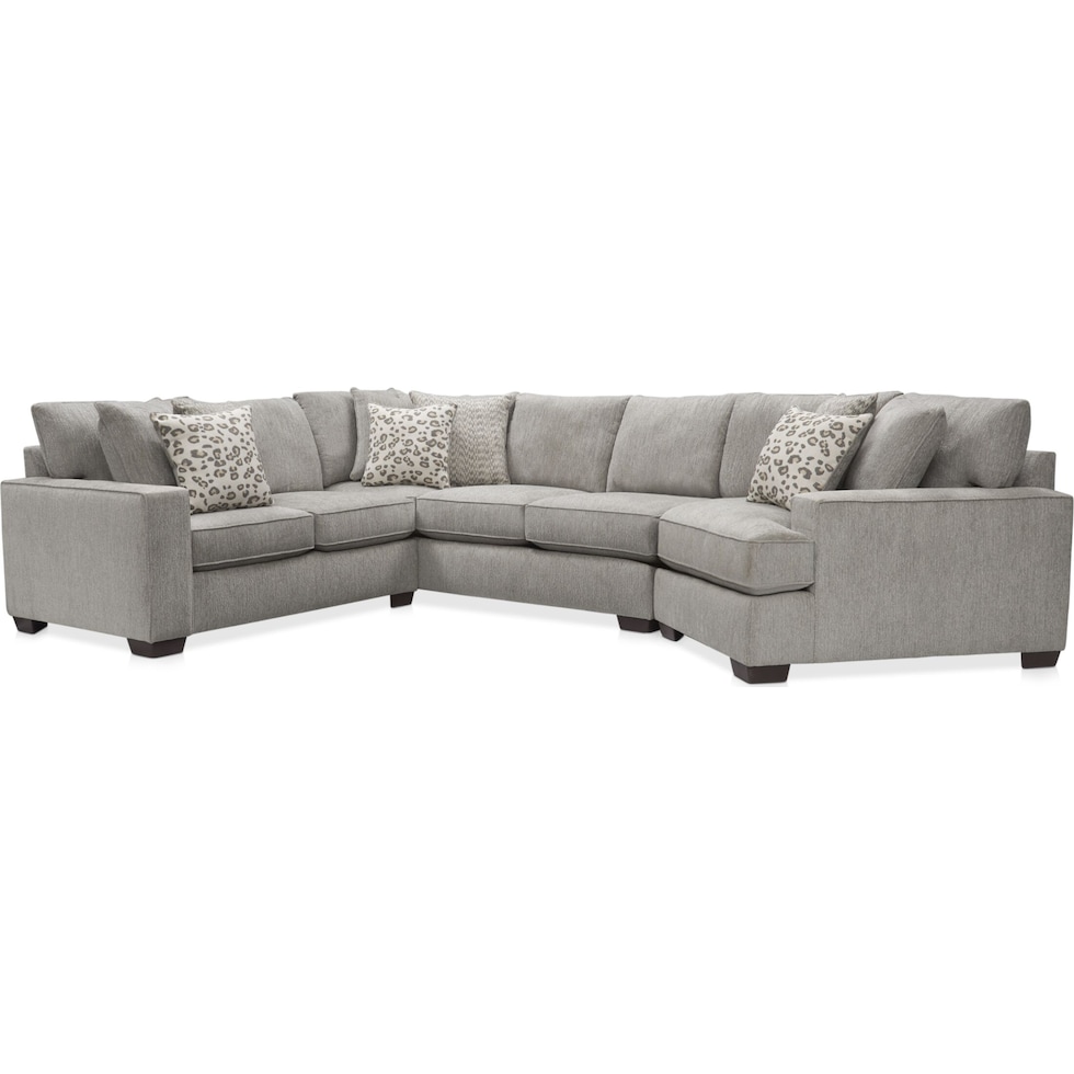 reagan gray  pc sectional   