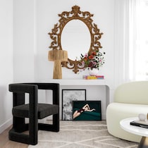 rebecca black accent chair   