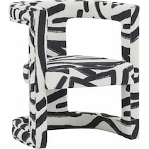 rebecca black white accent chair   