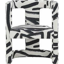 rebecca black white accent chair   