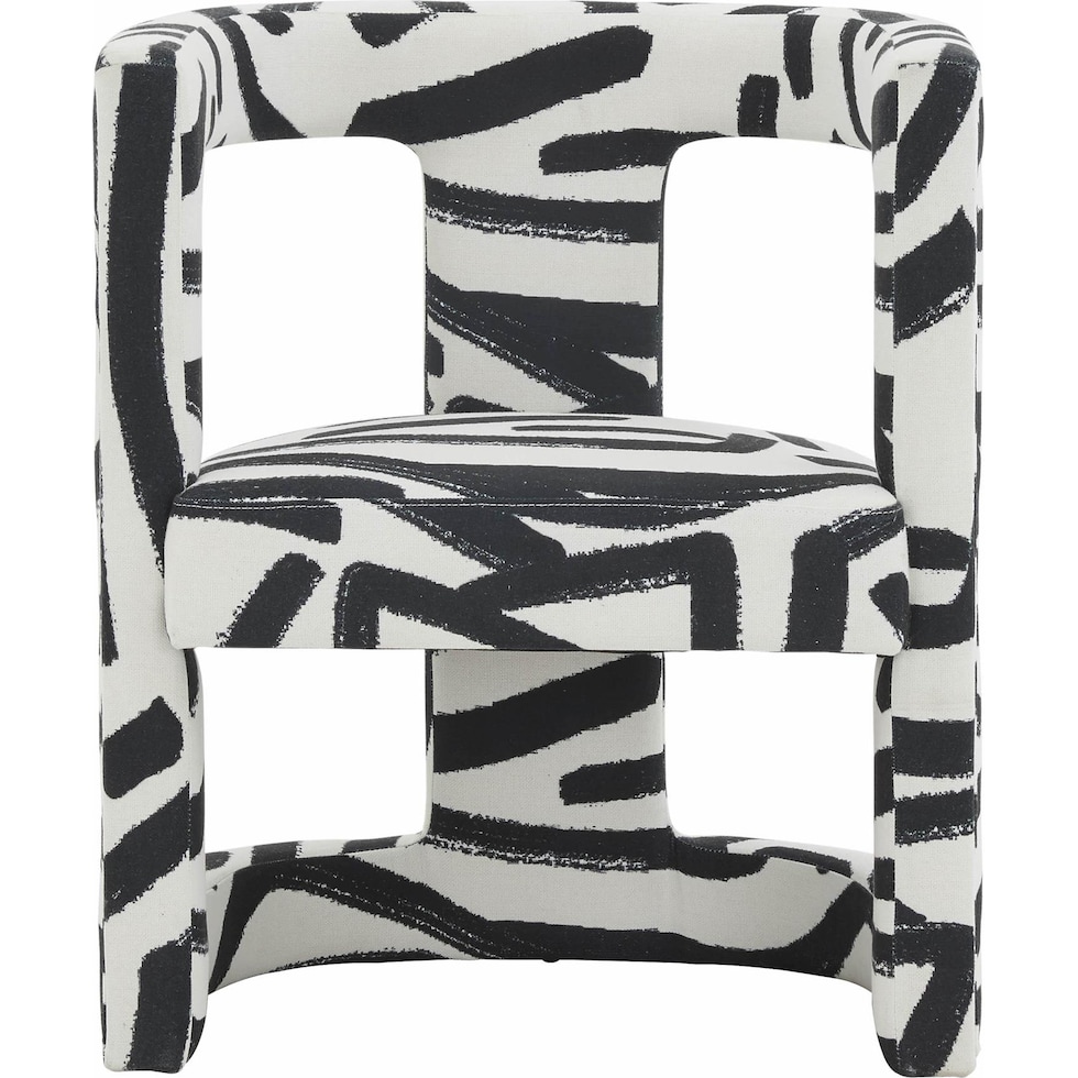 rebecca black white accent chair   