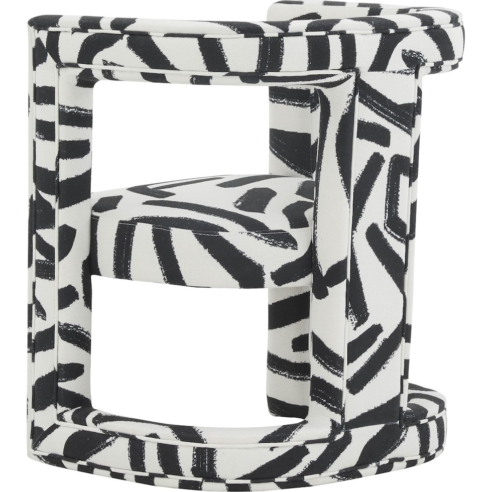 rebecca black white accent chair   