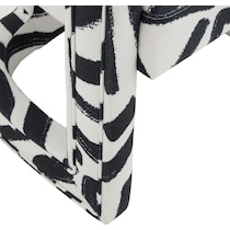 rebecca black white accent chair   