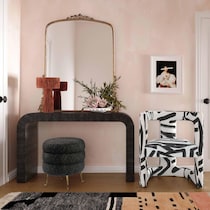 rebecca black white accent chair   