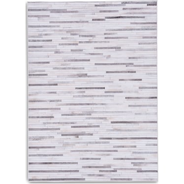 Recto 5 X 7 Area Rug - Gray/Ivory