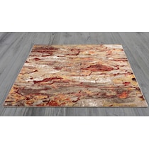 red and beige area rug  x    