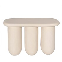 red river white console table   