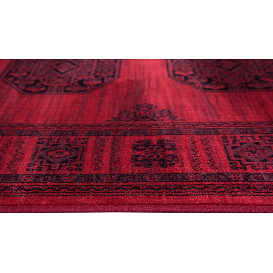 Adelanto 63" X 90" Area Rug Red/Black Value City Furniture