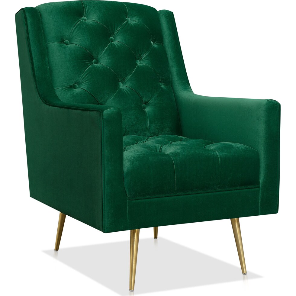 redmond green accent chair   
