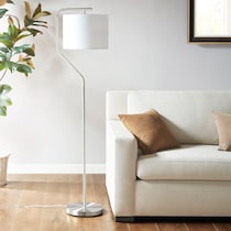 redondo silver floor lamp   