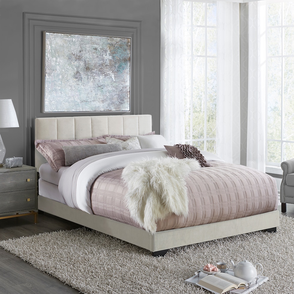reece neutral queen bed   